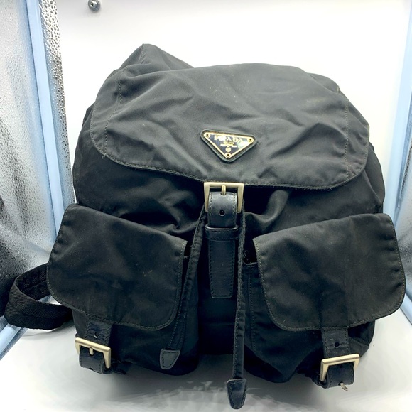 Prada Other - Prada authentic black nylon travel duffel backpack
